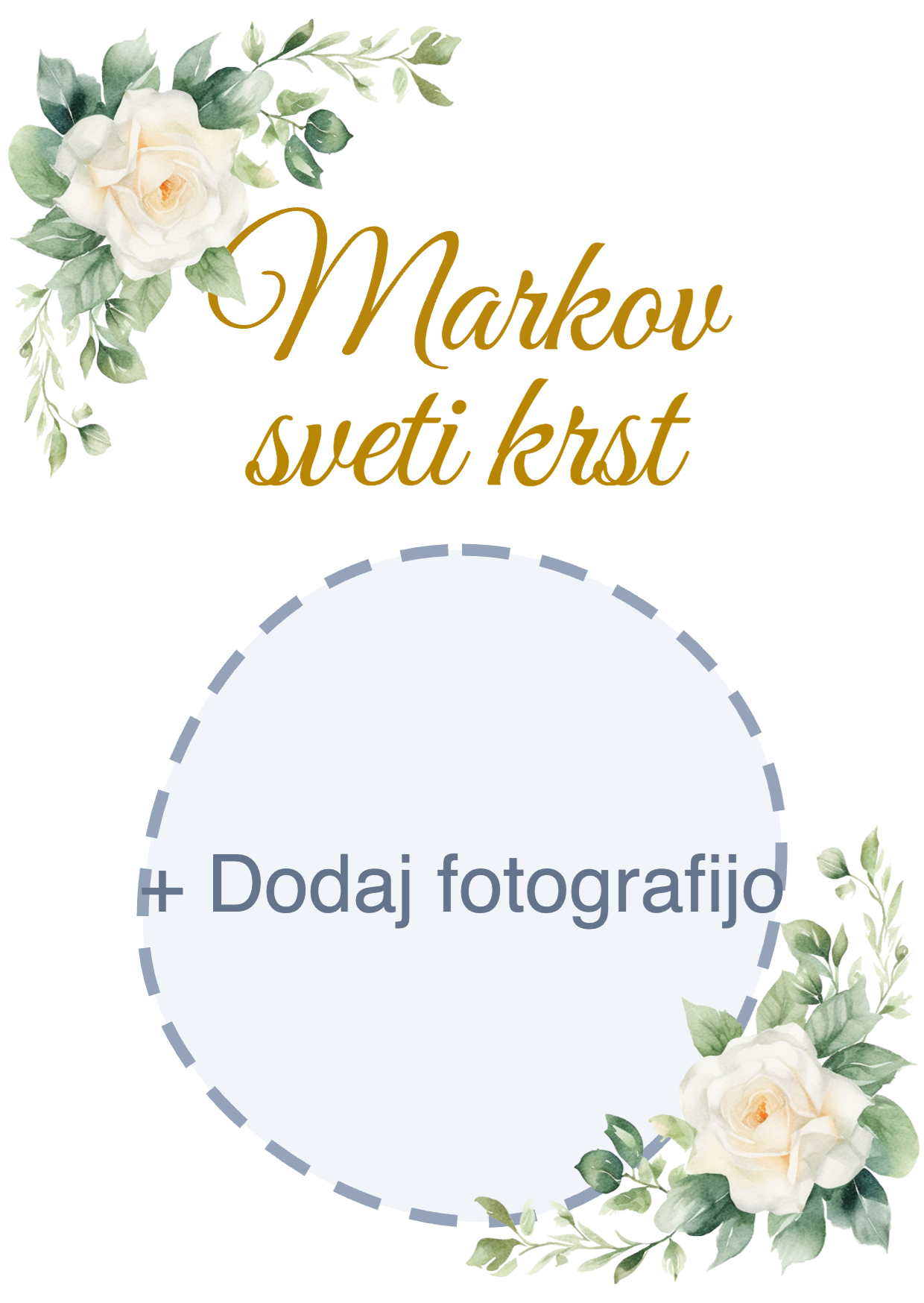 Osebno vabilo s fotografijo