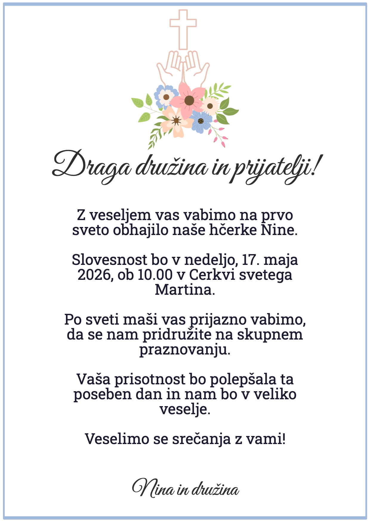 Cvetlični križ — hrbtna stran