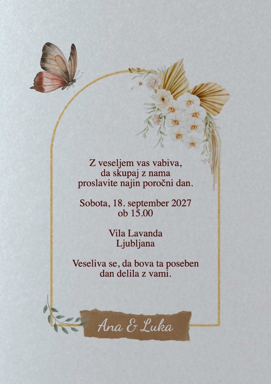 Boho lok z metuljem