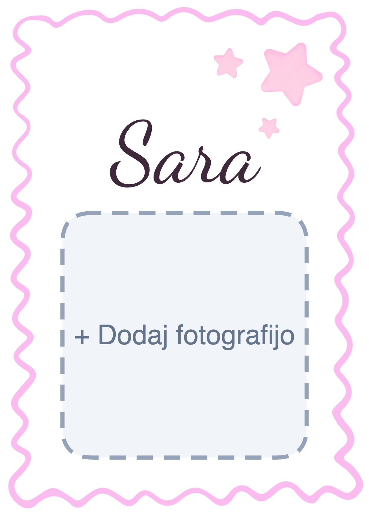 Rožnati okvir s fotografijo
